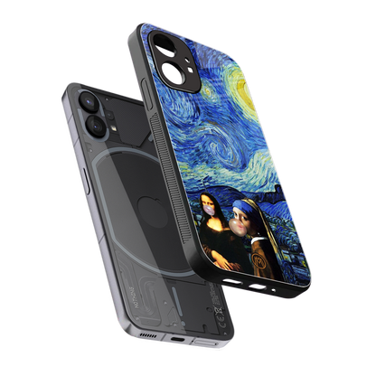 mona lisa starry night back phone cover | glass case for nothing phone 1
