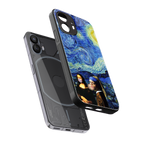 mona lisa starry night back phone cover | glass case for nothing phone 2
