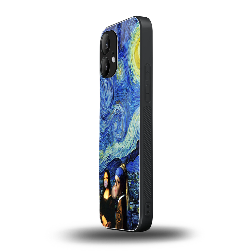 mona lisa starry night back phone cover | glass case for nothing phone 2