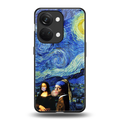 mona lisa starry night back phone cover | glass case for oneplus nord 3