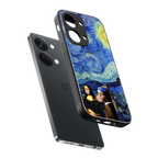mona lisa starry night back phone cover | glass case for oneplus nord 3
