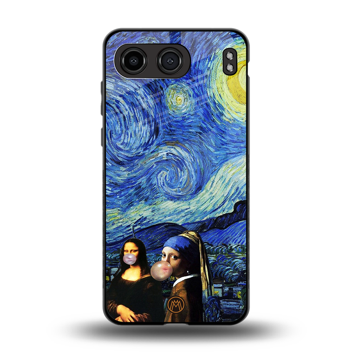 mona lisa starry night back phone cover | glass case for oneplus nord 4