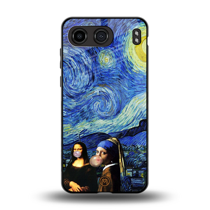 mona lisa starry night back phone cover | glass case for oneplus nord 4