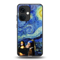 mona lisa starry night back phone cover | glass case for oneplus nord ce 3