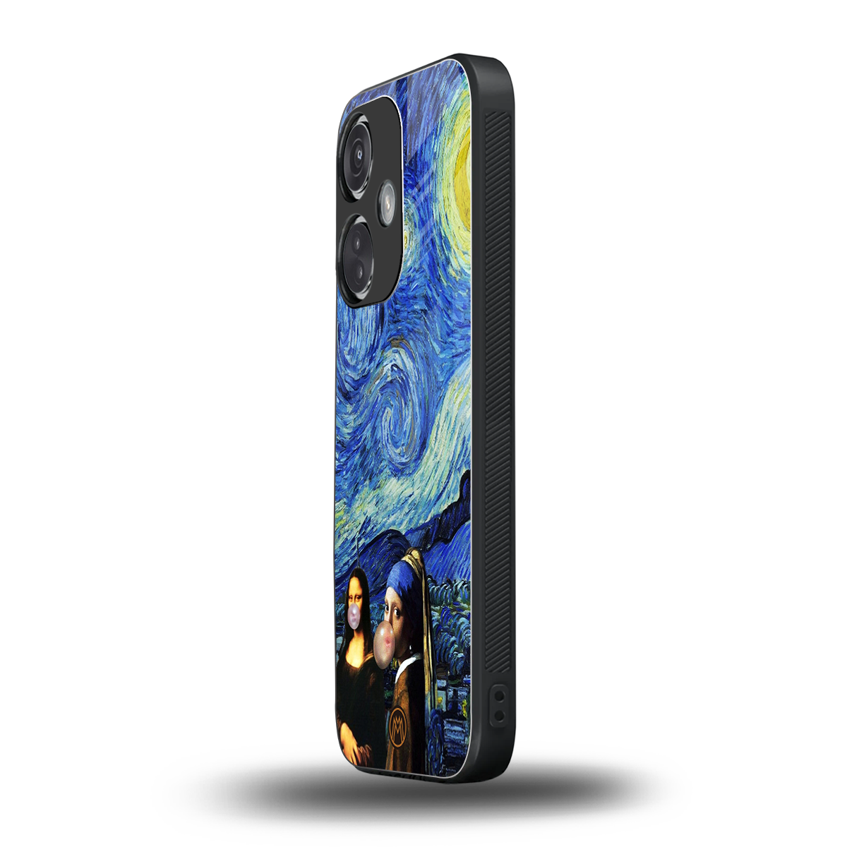 mona lisa starry night back phone cover | glass case for oneplus nord ce 3