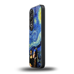 mona lisa starry night back phone cover | glass case for oneplus nord ce 4