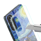 mona lisa starry night back phone cover | glass case for oneplus nord ce 4
