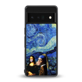 mona lisa starry night back phone cover | glass case for google pixel 6 pro