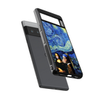 mona lisa starry night back phone cover | glass case for google pixel 6 pro