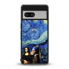 mona lisa starry night back phone cover | glass case for Google Pixel 7A