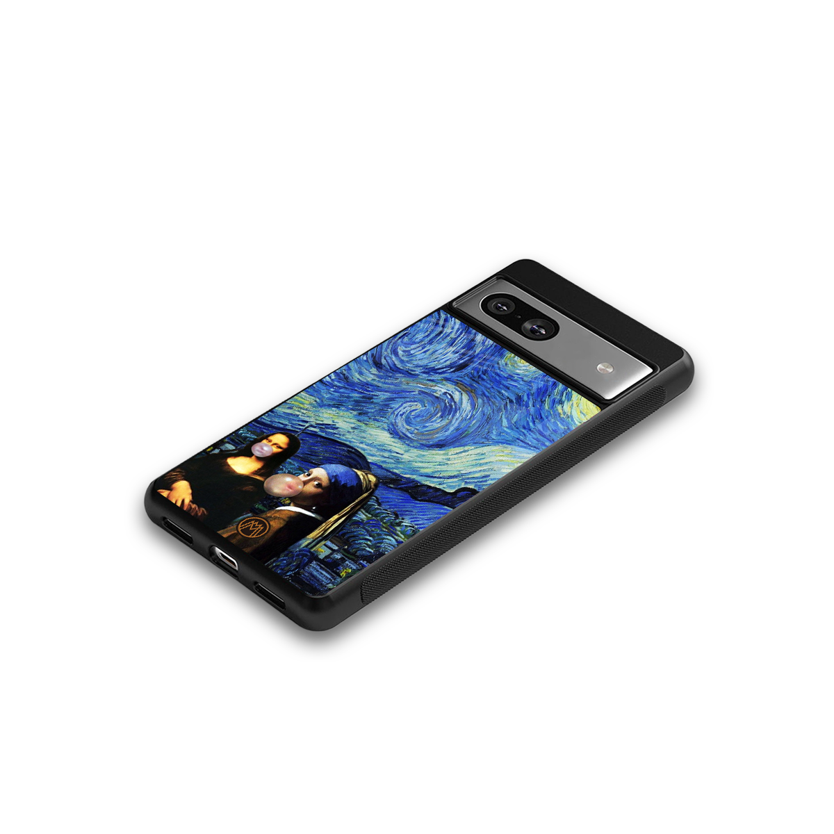 mona lisa starry night back phone cover | glass case for Google Pixel 7