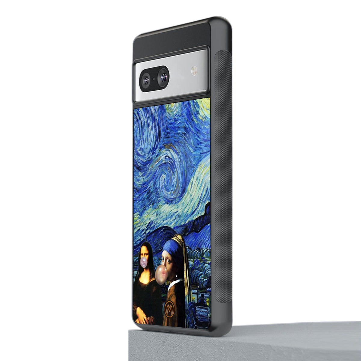 mona lisa starry night back phone cover | glass case for Google Pixel 7