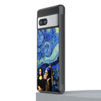 mona lisa starry night back phone cover | glass case for Google Pixel 7A