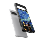 mona lisa starry night back phone cover | glass case for Google Pixel 8