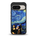 mona lisa starry night back phone cover | glass case for google pixel 9