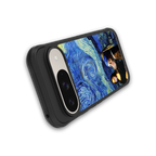 mona lisa starry night back phone cover | glass case for google pixel 9