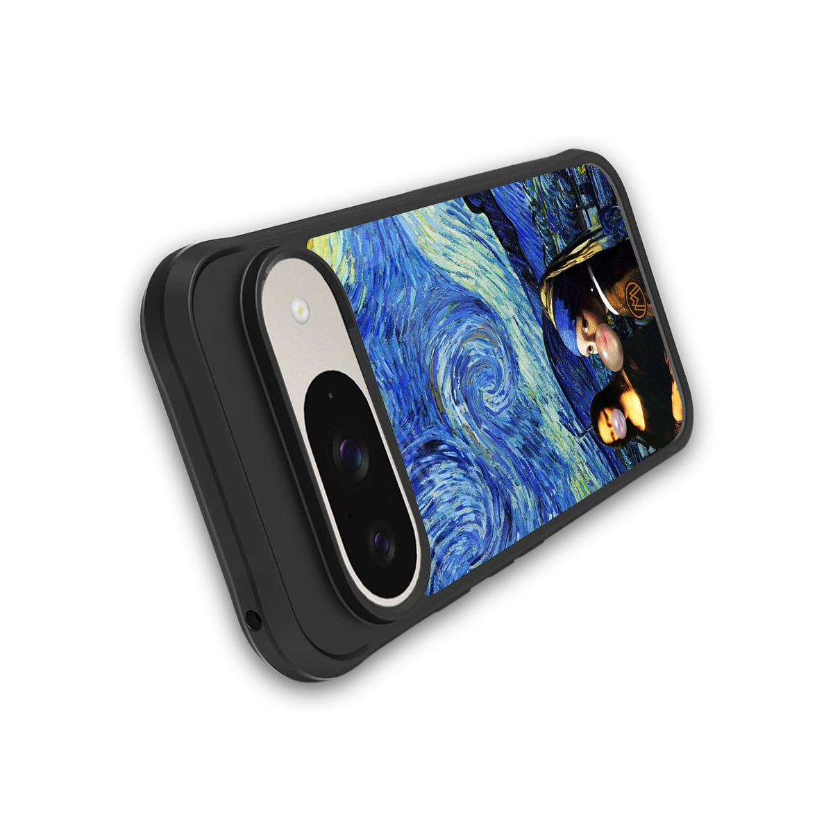 mona lisa starry night back phone cover | glass case for google pixel 9