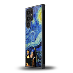 mona lisa starry night back phone cover | glass case for samsung galaxy s23 ultra