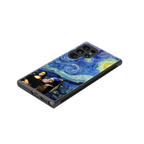 mona lisa starry night back phone cover | glass case for samsung galaxy s23 ultra