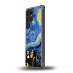 mona lisa starry night back phone cover | glass case for samsung galaxy s25 ultra