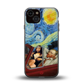 mona lisa x van gogh back phone cover | glass case for iphone 13