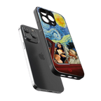 mona lisa x van gogh back phone cover | glass case for iphone 14 pro max