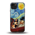 mona lisa x van gogh back phone cover | glass case for iphone 15