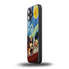 mona lisa x van gogh back phone cover | glass case for iphone 16 plus