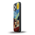 mona lisa x van gogh back phone cover | glass case for iphone 16 pro max