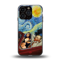mona lisa x van gogh back phone cover | glass case for iphone 16 pro