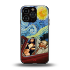 mona lisa x van gogh back phone cover | glass case for iphone 16 pro