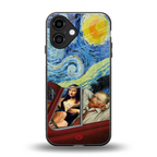 mona lisa x van gogh back phone cover | glass case for iphone 16