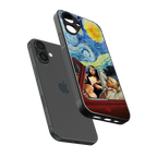 mona lisa x van gogh back phone cover | glass case for iphone 16