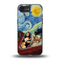 mona lisa x van gogh back phone cover | glass case for iphone 16e