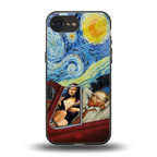 mona lisa x van gogh back phone cover | glass case for iphone 16e