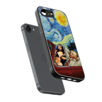 mona lisa x van gogh back phone cover | glass case for iphone 16e