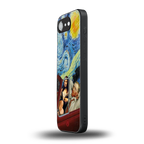 mona lisa x van gogh back phone cover | glass case for iphone 16e