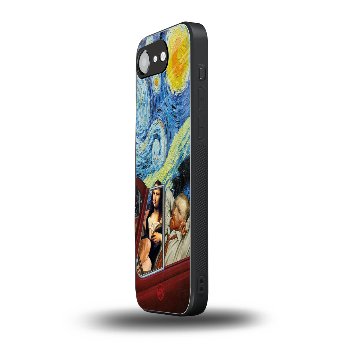 mona lisa x van gogh back phone cover | glass case for iphone 16e