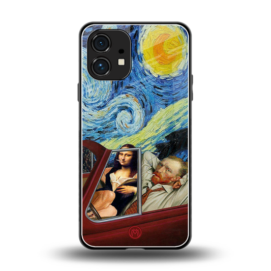 mona lisa x van gogh back phone cover | glass case for nothing phone 1