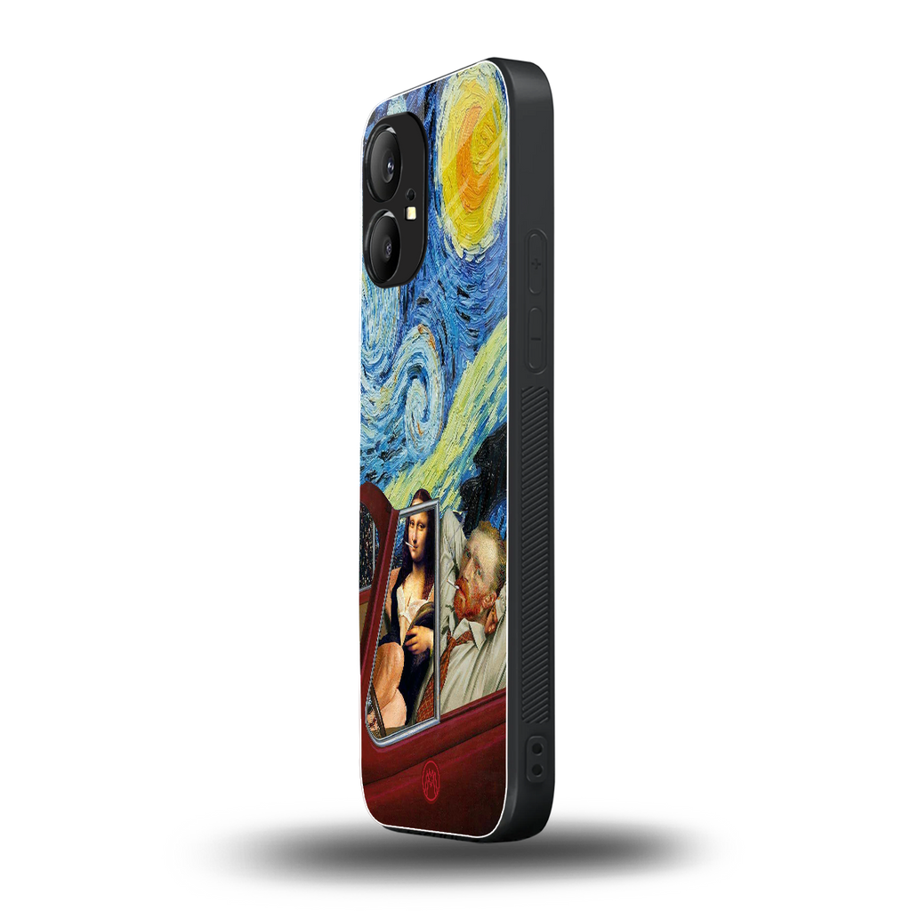 mona lisa x van gogh back phone cover | glass case for nothing phone 1