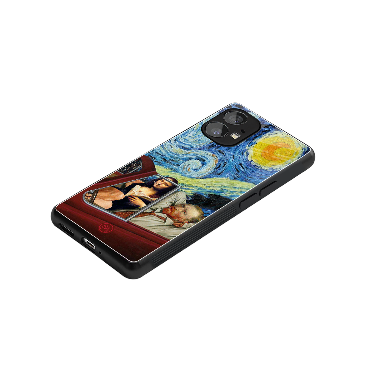 mona lisa x van gogh back phone cover | glass case for nothing phone 1