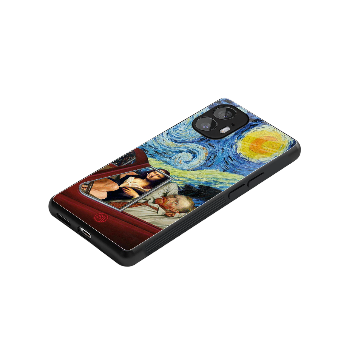 mona lisa x van gogh back phone cover | glass case for nothing phone 2