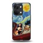 mona lisa x van gogh back phone cover | glass case for oneplus nord 3