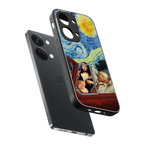 mona lisa x van gogh back phone cover | glass case for oneplus nord 3