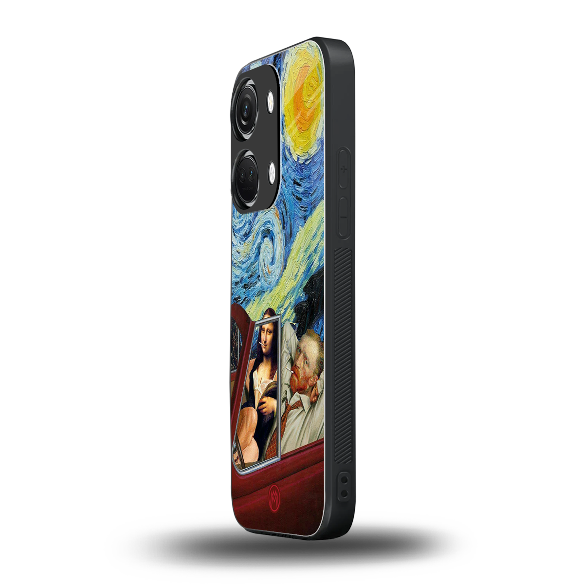 mona lisa x van gogh back phone cover | glass case for oneplus nord 3