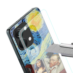 mona lisa x van gogh back phone cover | glass case for oneplus nord 3