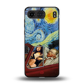 mona lisa x van gogh back phone cover | glass case for oneplus nord 4