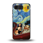 mona lisa x van gogh back phone cover | glass case for oneplus nord 4