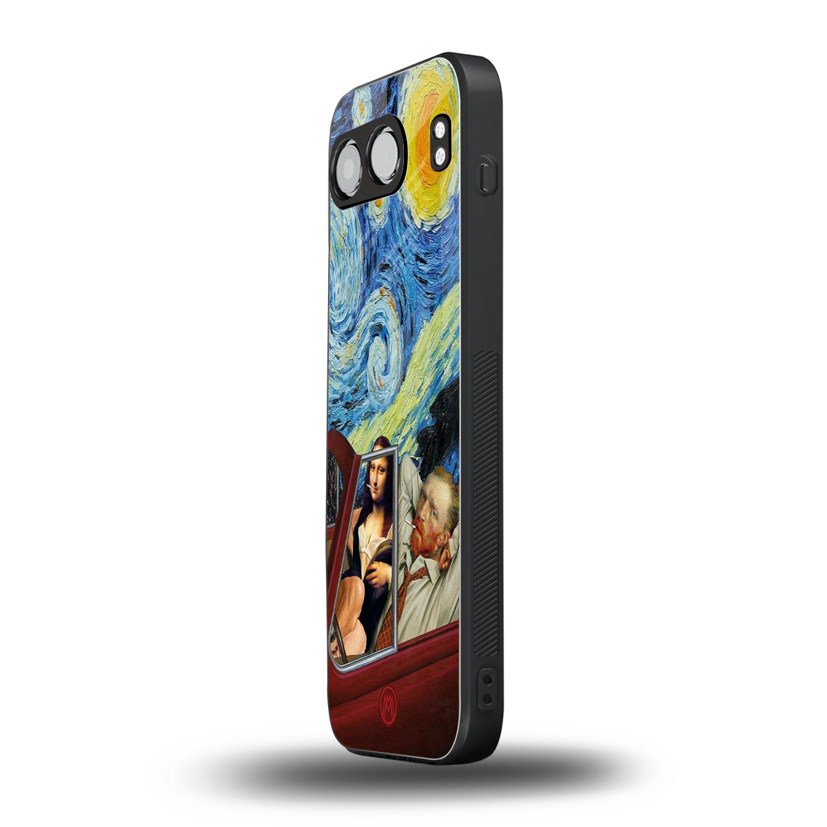 mona lisa x van gogh back phone cover | glass case for oneplus nord 4