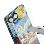 mona lisa x van gogh back phone cover | glass case for oneplus nord 4